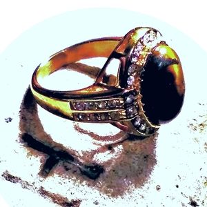 OnSALE❤️ring with Tiger Eye Stone Gold plated